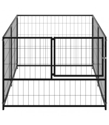 vidaXL Dog Kennel Black 200x100x70 cm Steel