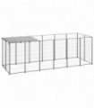 vidaXL Dog Kennel Silver 330x110x110 cm Steel