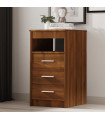 Drawer Cabinet Brown Oak 40x50x76 cm Engineered Wood