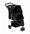 Folding Dog Stroller Black 80x46x98 cm Oxford Fabric