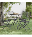 Folding Garden Chairs 4 pcs Expanded Metal Mesh Anthracite