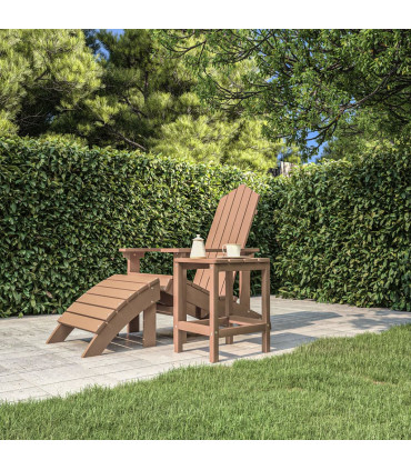 vidaXL Garden Adirondack Table Brown 38x38x46 cm HDPE