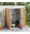 Garden Tool Shed Brown 161x89x161 cm Galvanised Steel