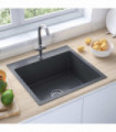 vidaXL Handmade Kitchen Sink Black Stainless Steel