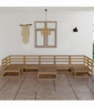 vidaXL 8 Piece Garden Lounge Set Solid Wood Pine