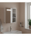 vidaXL Bathroom Mirror Cabinet with LED Light White 45x13x52 cm