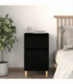 vidaXL Bedside Cabinet Black 40x35x70 cm