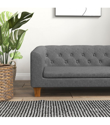 Dog Sofa Bed, Elevated Dog Couch w/ Soft Cushion for Small, Medium Dogs - Grey