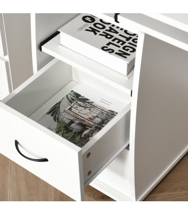 Office Desk Table Workstation White Durable Particle Board 120L x 55W x 85H cm