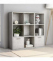 Book Cabinet Concrete Grey 98x30x98 cm Engineered Wood