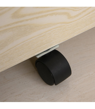 Filing Cabinet Oak 55.6H x 40W x 45Dcm 2-Drawer Locking Office Storage Vinsetto