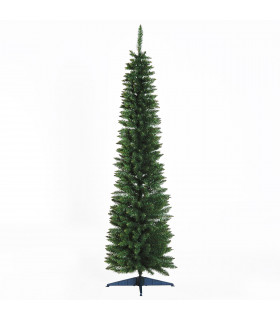 1.8m 6ft Artificial Pine Pencil Slim Tall Christmas Tree with 390 Branch Tips