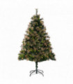 1.5m 5ft Pre-Lit Christmas Tree Artificial Spruce Warm White LED Metal Stand