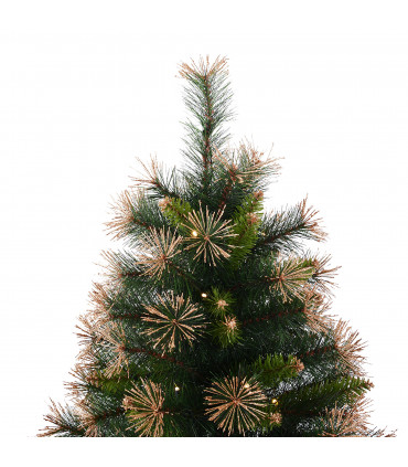 1.5m 5ft Pre-Lit Christmas Tree Artificial Spruce Warm White LED Metal Stand