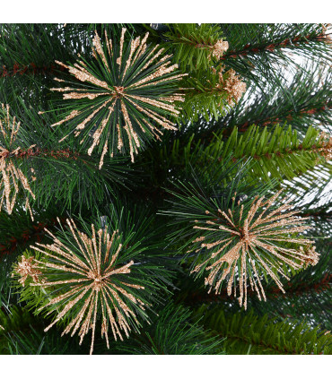 1.5m 5ft Pre-Lit Christmas Tree Artificial Spruce Warm White LED Metal Stand