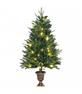1.2m 4ft Christmas Tree Entrance  750 Tips  Pre-lit Tree 80 LED with Vase Base