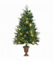 1.2m 4ft Christmas Tree Entrance  750 Tips  Pre-lit Tree 80 LED with Vase Base