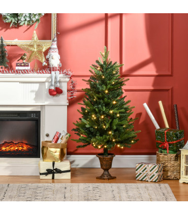 1.2m 4ft Christmas Tree Entrance  750 Tips  Pre-lit Tree 80 LED with Vase Base