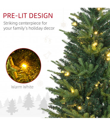 1.2m 4ft Christmas Tree Entrance  750 Tips  Pre-lit Tree 80 LED with Vase Base