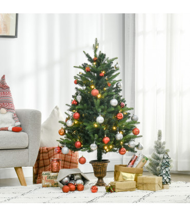 1.2m 4ft Christmas Tree Entrance  750 Tips  Pre-lit Tree 80 LED with Vase Base