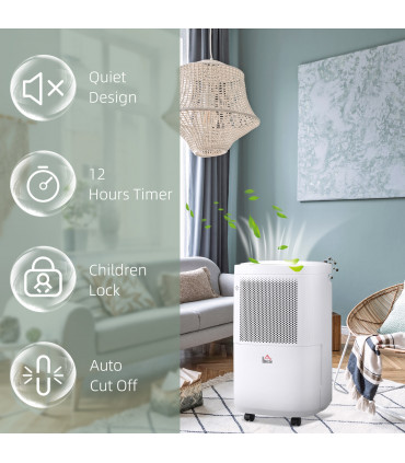 10L/Day 2200ML Portable Quiet Dehumidifier Home Laundry Room Electric Moisture