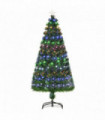 5FT Pre-Lit Artificial Christmas Tree Lights Star Topper Metal Base