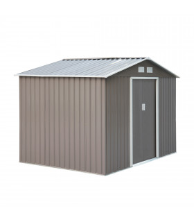 9 x 6FT Foundation Ventilation Steel Outdoor Garden Shed Grey