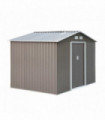 9 x 6FT Foundation Ventilation Steel Outdoor Garden Shed Grey