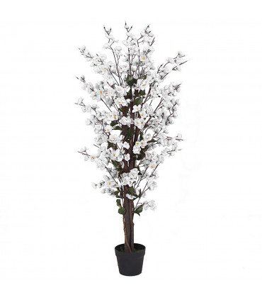 120cm Artificial White Blossom Tree