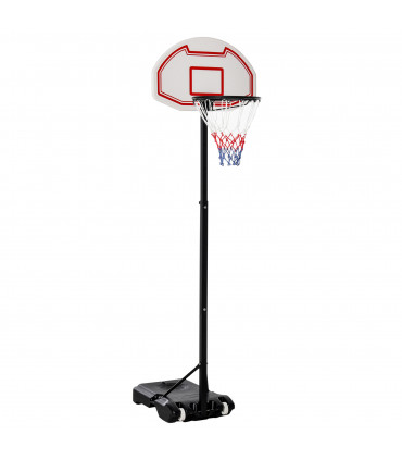 155-210cm Height Adjustable Basketball Stand Backboard Portable w/ Net HOMCOM
