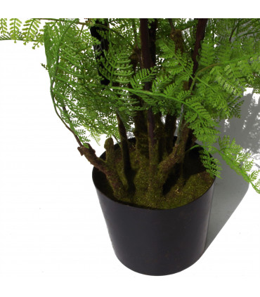 150cm Artificial Natural Moss Base Fern Foliage Plant with Silver Metal Plater