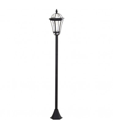 2 PCS LED Garden Lights Lamp Post Solar Powered Lantern black