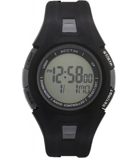 Acctim 'Alarme' Radio Controlled Watch Black Digital Sports Watch 60297