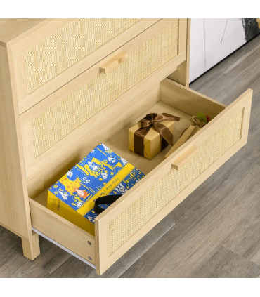 3 Drawer Cabinet Storage Cupboard Wooden Freestanding Organiser Unit Bedroom