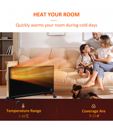 Convector Radiator Heater Freestanding or Wall-mounted Portable Electric Heating