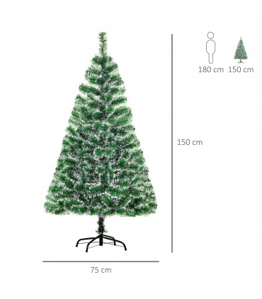 5ft Indoor Christmas Tree Artificial Deco Xmas Gift Metal Stand 416 Tips