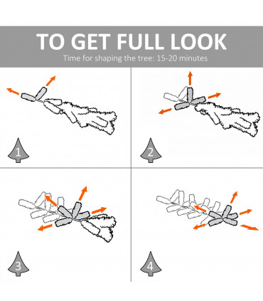 5ft Indoor Christmas Tree Artificial Deco Xmas Gift Metal Stand 416 Tips