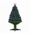 3ft Prelit Artificial Christmas Tree with Multi-Coloured Fiber Optic LED Green