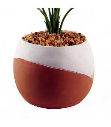 40cm Artificial Pothos Variegated Plant with Planter