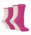 4PK - Wildfeet Lurex Cable Knit (4-8 / Cream/Pink)