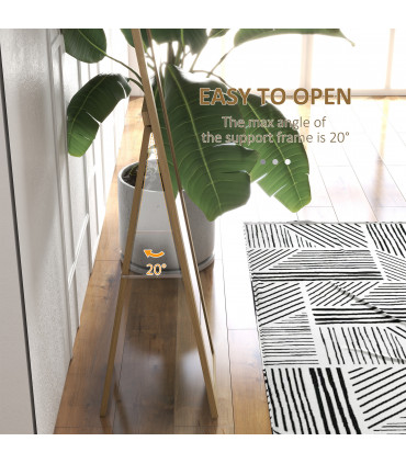 HOMCOM Full Length Mirror, Farmhouse Wall Mirror, Hanging & Freestanding