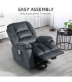 HOMCOM Lift Chair with Vibration Massage, Heat, Quick Assembly, Grey