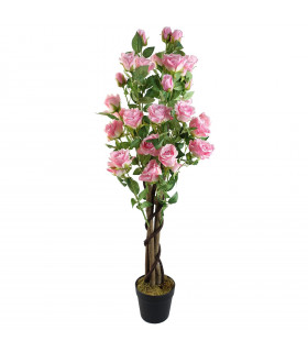 105cm Artificial Pink Rose Tree