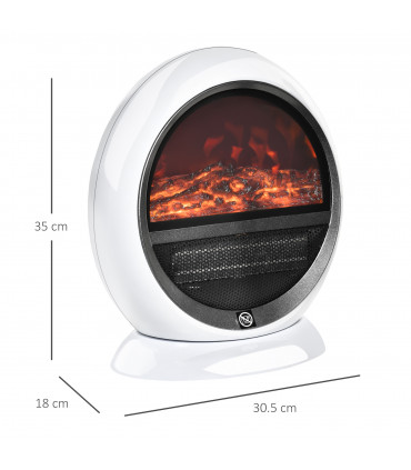 Free standing Electric Fireplace Flame Effect Rotatable Overheating Protection