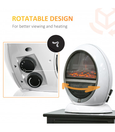 Free standing Electric Fireplace Flame Effect Rotatable Overheating Protection