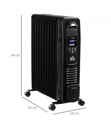 2720W Digital Oil Filled Radiator Portable Electric Heater with LED Display