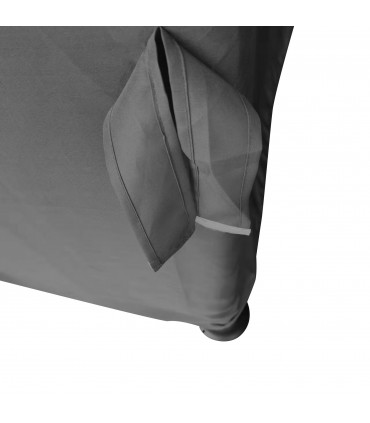 3 x 3m Gazebo Canopy 2 Tier Roof, Mosquito Net, Aluminum, Dark Grey