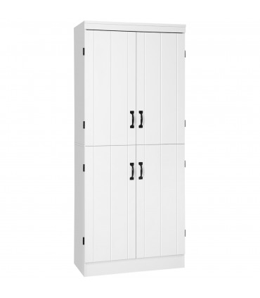 4-Door Kitchen Cabinet, ShelvesWhite