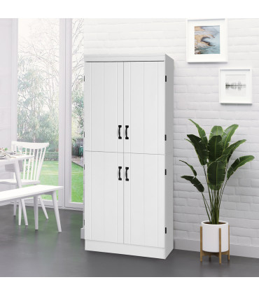 4-Door Kitchen Cabinet, ShelvesWhite