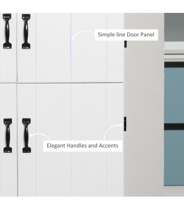 4-Door Kitchen Cabinet, ShelvesWhite